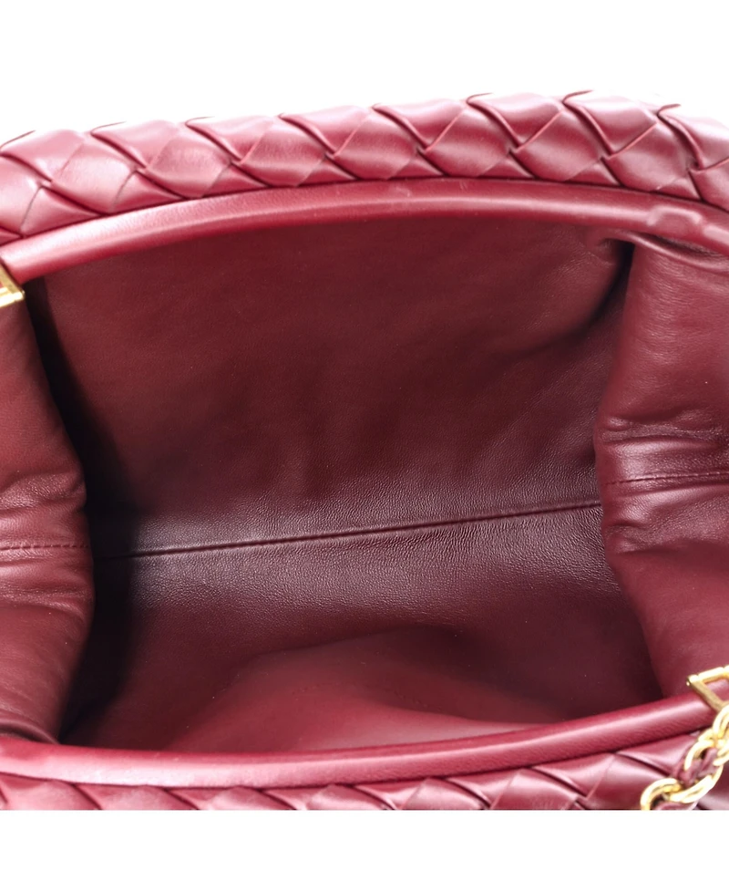 Pre-Owned Bottega Veneta Medium Lauren 1980 Clutch with Chain Intrecciato Nappa