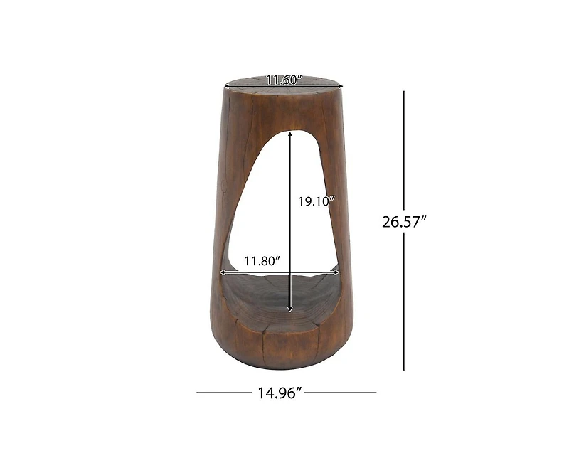 sumyeg Modern Hollow Mgo End Table 200lbs High Capacity No Assembly Accent