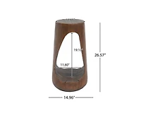 sumyeg Modern Hollow Mgo End Table 200lbs High Capacity No Assembly Accent
