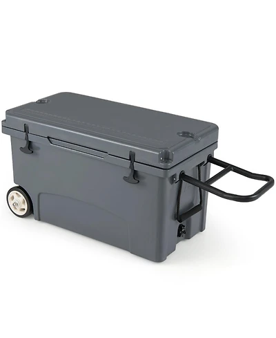 Sugift 75 Quart Portable Hard Cooler with 6-Day Ice Retention All-Terrain Wheels