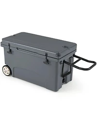 Sugift 75 Quart Portable Hard Cooler with 6-Day Ice Retention All-Terrain Wheels