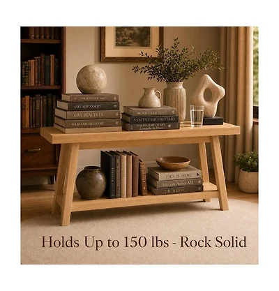 homfan 70.9" Extra Long Rustic Console Table, Narrow Sofa Table Behind Couch, Farmhouse Entryway for Hallway Living Room