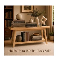 homfan 70.9" Extra Long Rustic Console Table, Narrow Sofa Table Behind Couch, Farmhouse Entryway for Hallway Living Room