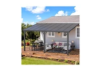 Aecojoy Adjustable Height Wall Mounted Outdoor Gazebos Pergola