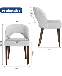 gaomon Modern Dining Chairs Set of 4, Plush Chenille Upholstered Dining Chair Kitchen Chairs, Farmhouse Dinner Chair for Kitchen Dining Room