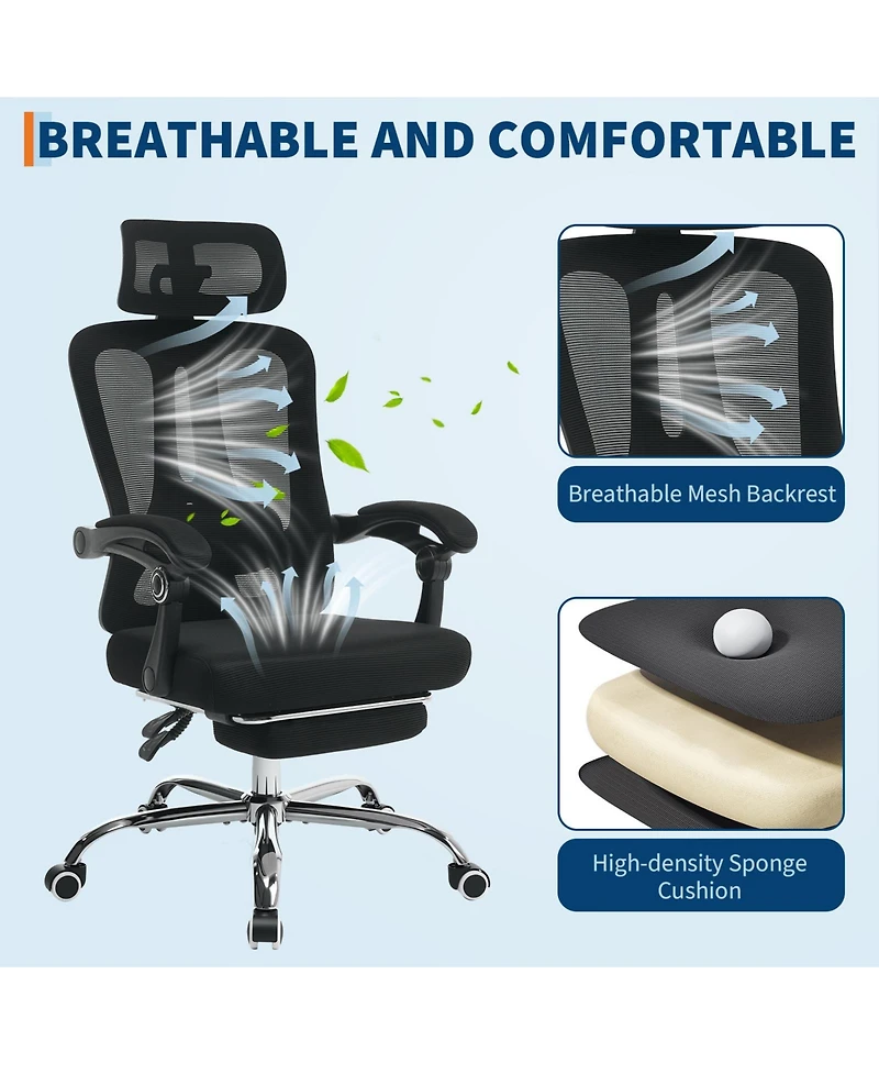 gaomon Ergonomic Office Chair, Comfortable Gaming Chair with Adjustable Height with Wheels