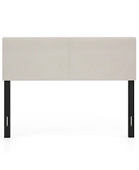 Slickblue Queen Upholstered Headboard with Vertical Quilted Linen Panel