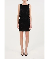 Nocturne Women's Sequin Open Back Mini Dress