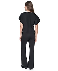 Dkny Women's Dolman-Sleeve Zip-Pocket Shirt