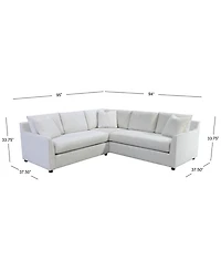 Harlan 2-Piece L-Shape Fabric Sectional, Macy's Exclusive