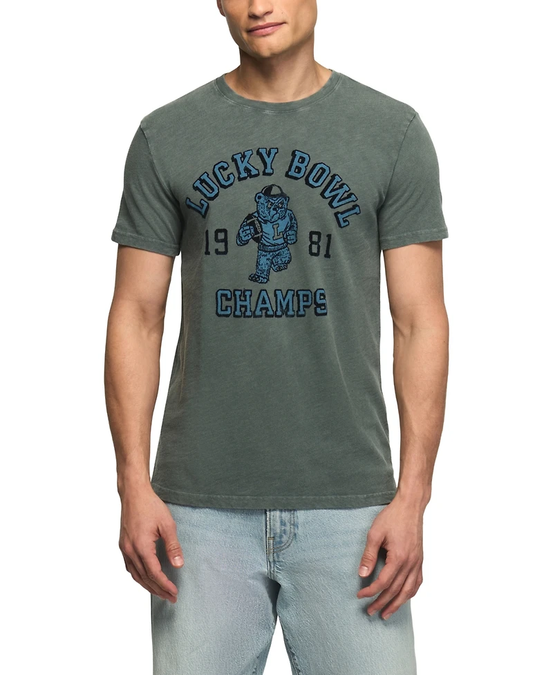 Lucky Brand Men's Bowl Champs Graphic T-Shirt