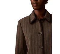 Calvin Klein Petite Four-Button Collared Jacket