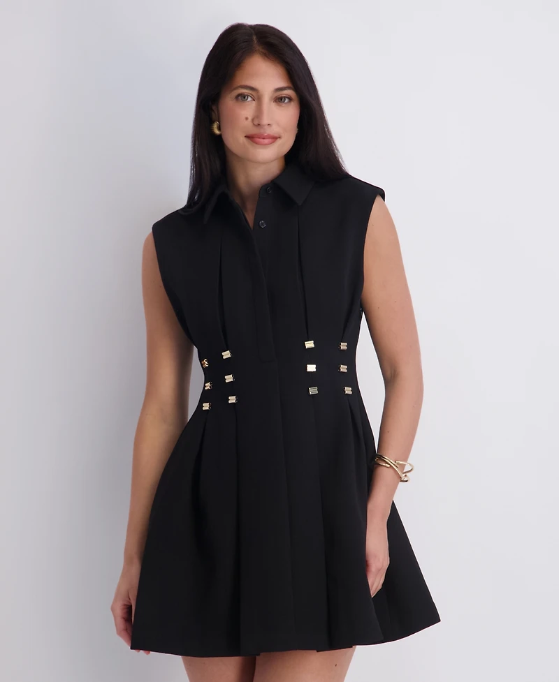 Siena Women's Collared Bonded Gab Mini Dress