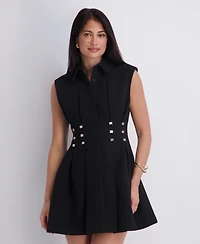 Siena Women's Collared Bonded Gab Mini Dress