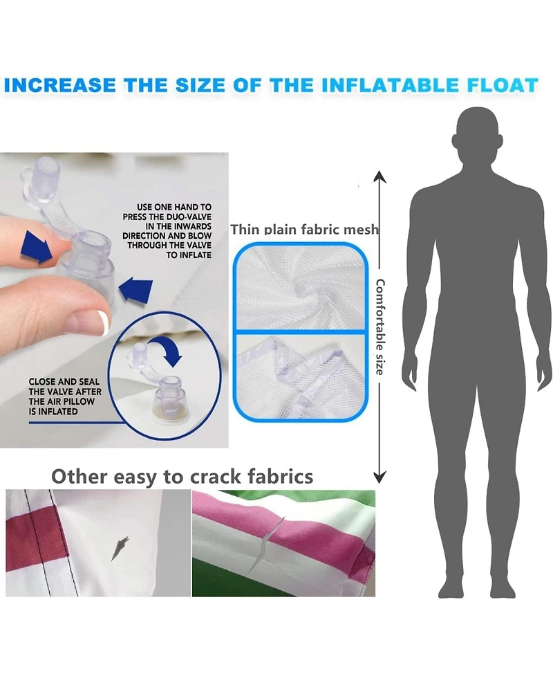 Aofar 5 Pack Water Pool Floats 4-in-1 Multi-purpose Pvc Hammock