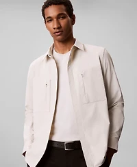 Calvin Klein Men's Nylon Stretch Blend Classic-Fit Shirt