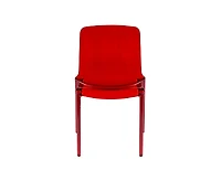 LeisureMod Murray 4-Pieces Modern Plastic Dining Chair with Transparent Design Fully Assembled