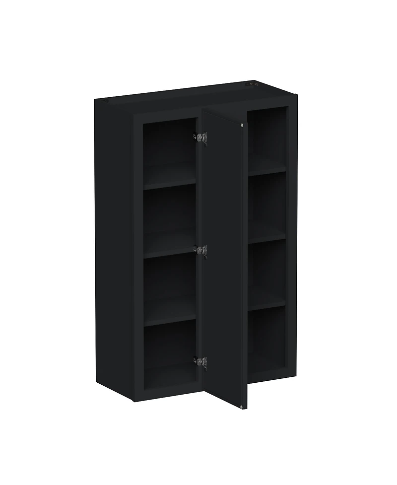 Boyel Living 42 Inch Height Standard Corner Wall Cabinets, Ready to Assemble Kitchen Cabinet with Solid Wood Frame, Soft-Close Slides and Hinge