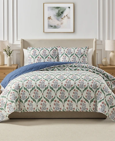 Seventh Studio Trellis Floral Quilted 2-Piece Quilt Set, Twin