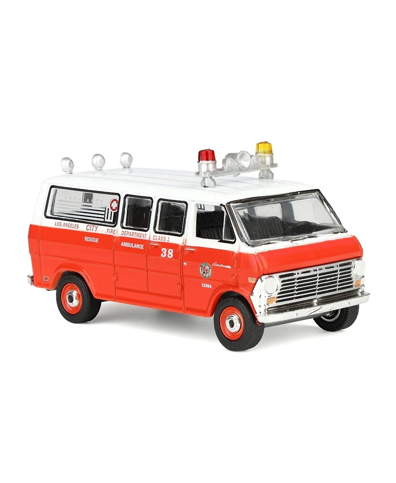 Greenlight 1/64 1969 Ford Econoline Ambulance, Los Angeles Fire Department, Fire and Rescue Series 5