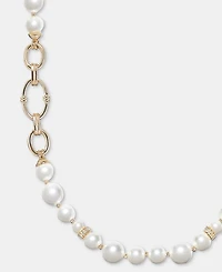 Anne Klein Crystal & Imitation Pearl Strand Necklace, 42"