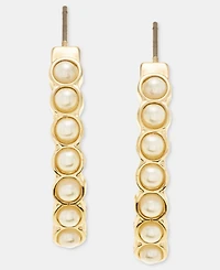 Anne Klein Imitation Pearl C-Hoop Earrings