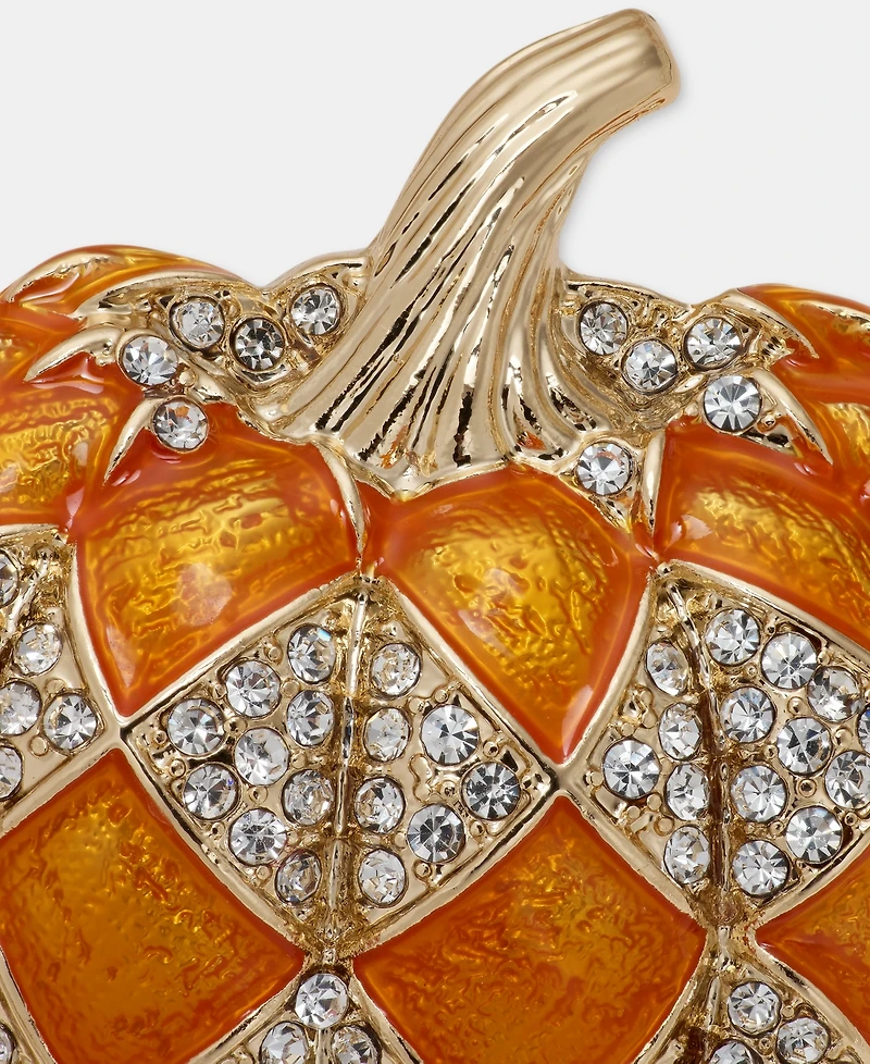 Anne Klein Pave Vined Pumpkin Pin