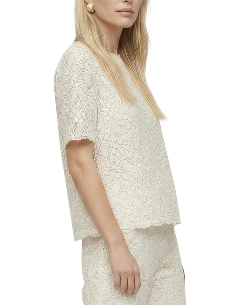 Lily and Lionel London Women's Calippo Lace Short Sleeve Top