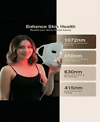 Lovery 5D Liquid Silicone Led Light Therapy Face Mask - Red, Blue and Near-Infrared Light - Skin Rejuvenation and Acne Care