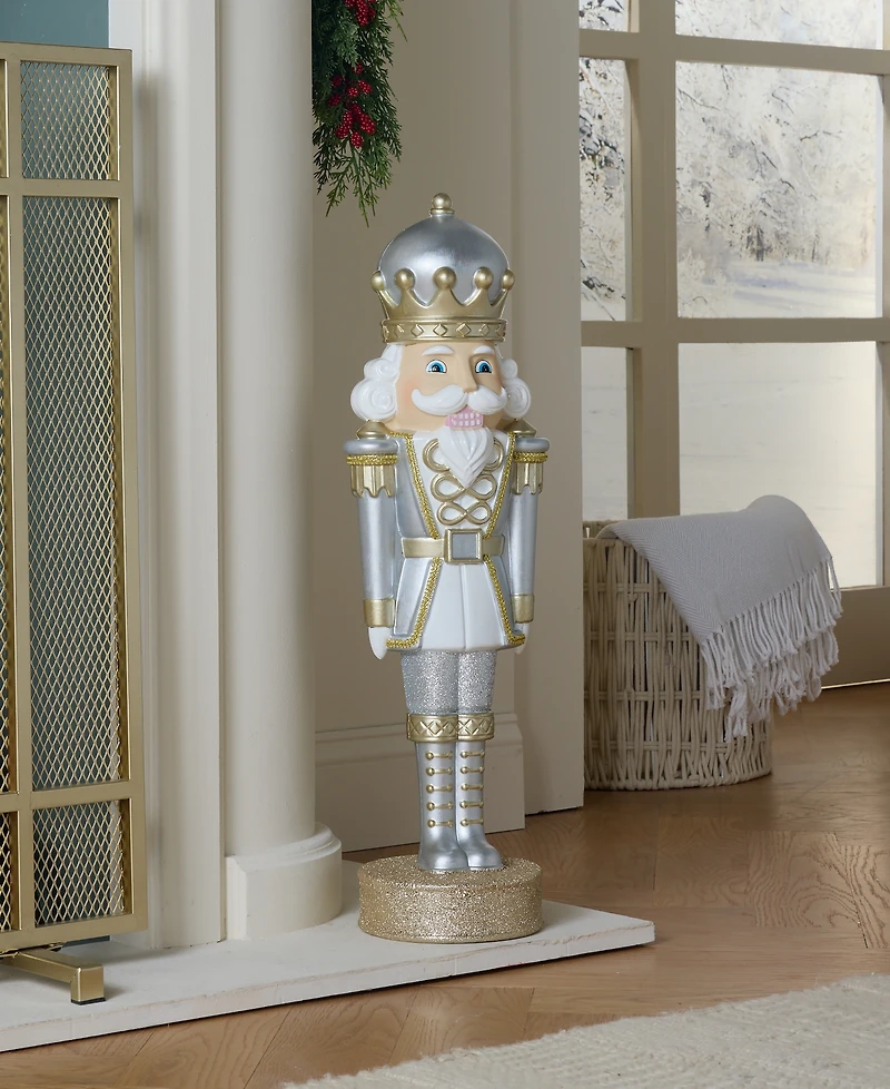 Holiday Lane Opulence Silver-Tone & Gold-Tone Nutcracker, Macy's Exclusive