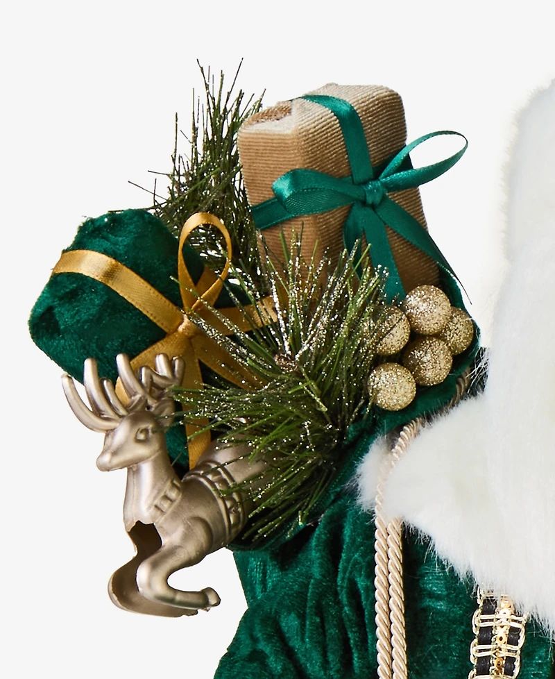 Holiday Lane Opulence Standing Santa with Gift Bag and Scepter, Macy's Exclusive