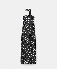 Mango Women's Polka-Dot Satin-Finish Dress