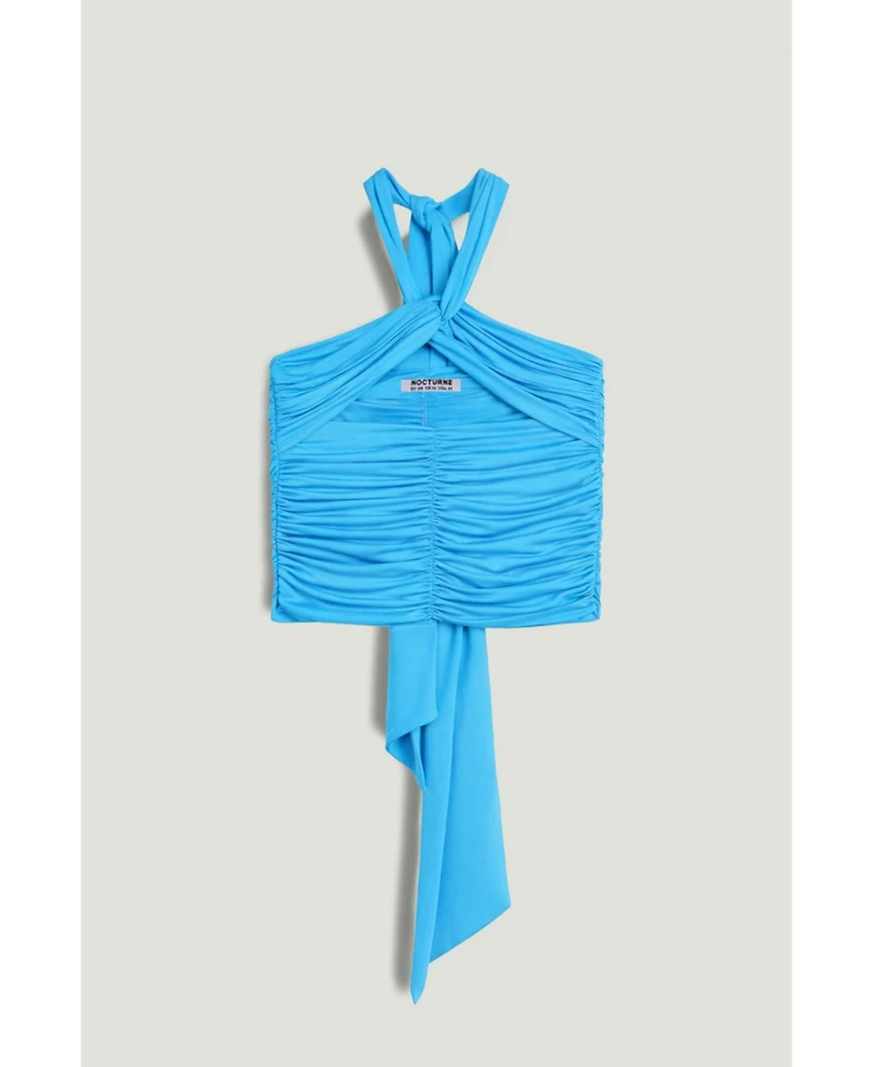 Nocturne Women's Cut-Out Draped Blouse