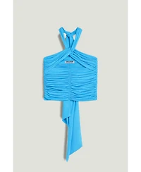 Nocturne Women's Cut-Out Draped Blouse