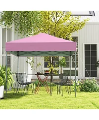 Gymax 6.6x6.6 Ft Folding Pop-up Canopy w/ 6.2-8 Height Adjustment Outdoor