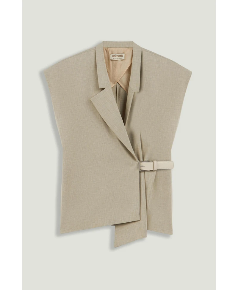 Nocturne Women's Belted Double-Breasted Vest