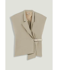 Nocturne Women's Belted Double-Breasted Vest