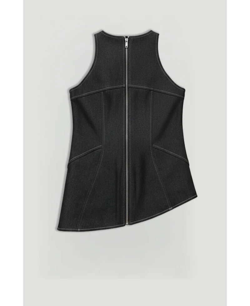 Nocturne Women's Halter Neck Denim Bustier Top