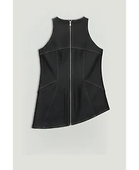 Nocturne Women's Halter Neck Denim Bustier Top