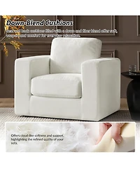 Hulala Home Landon Slipcovered Swivel Rocker Chair