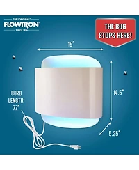 Flowtron Fly Trap Indoor Wall Sconce, Electric Insect Killer, 40W Uv, Sticky Strips, 600 Sq Ft, Home