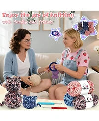 Aeelike Round Loom Knitting Kit for Beginners, Easy to Knit Cat (LandS) Complete Beginner Kit with Step-by-Step Instructions Videos, Animal Craft Gift