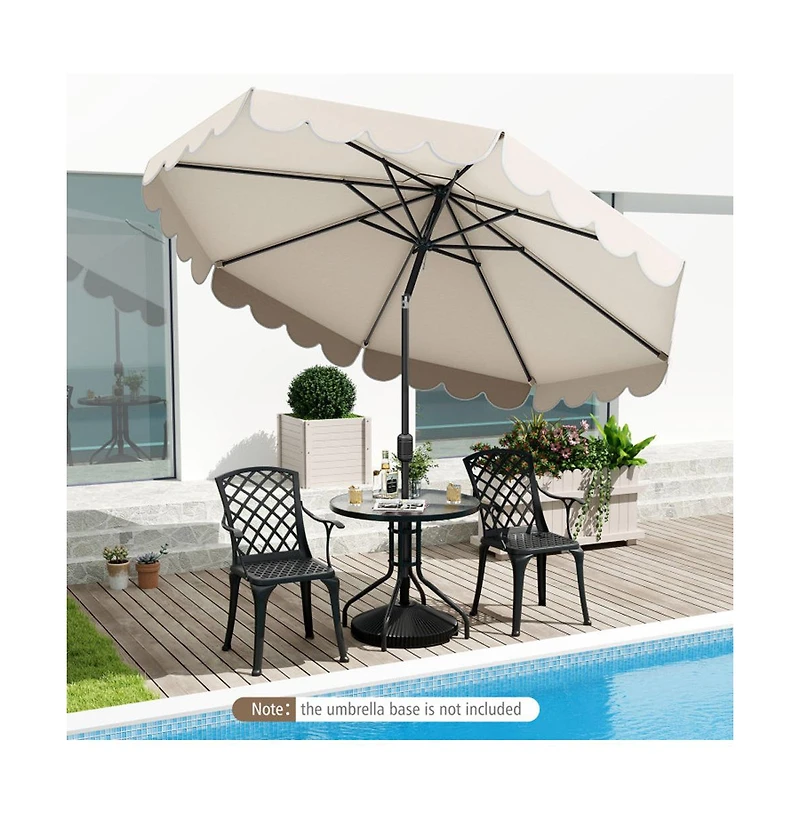 Boyel Living 10 Feet Patio Umbrella Outdoor Market Umbrella with Crank Tilt Adjustment