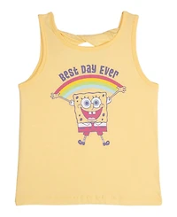 SpongeBob SquarePants Toddler Girls' 2T -4T Athletic 2-Piece Tank Top and Mesh Shorts Set