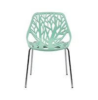 LeisureMod Modern Asbury Dining Chair w/ Chromed Legs