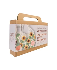 John Bead Sunflower Tote Bag Floral Crochet Diy Kit for Beginners