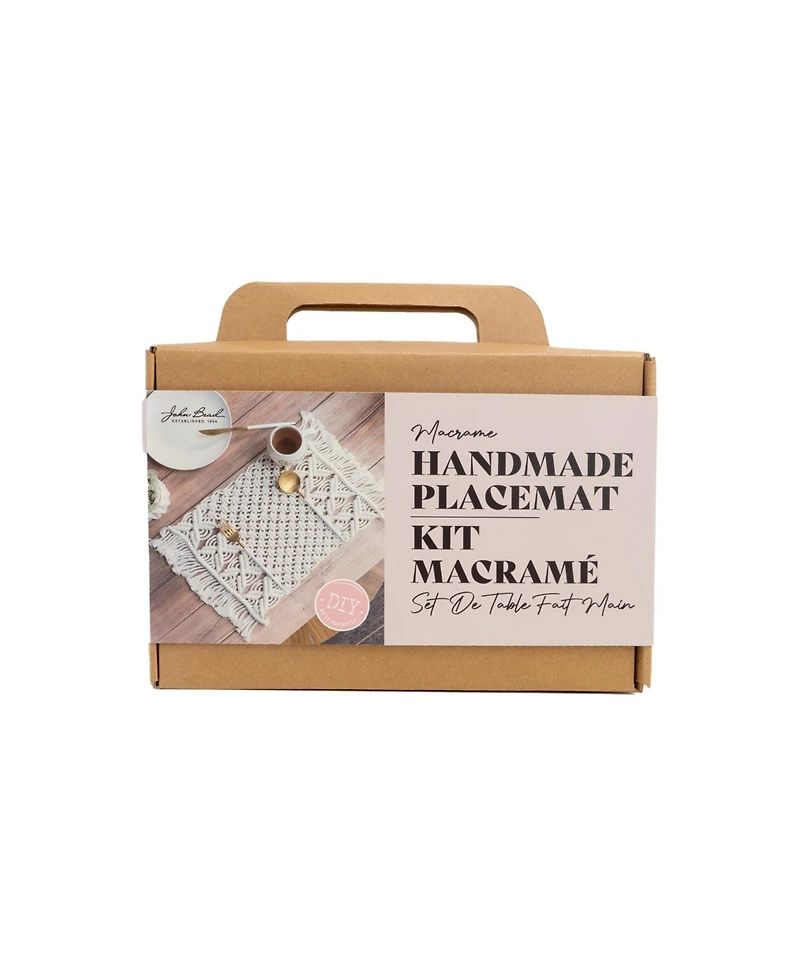 John Bead Macrame Handmade Placemat Diy Kit for Beginners