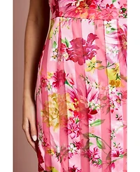 Coast Women's Printed Organza Bow Maxi Dress
