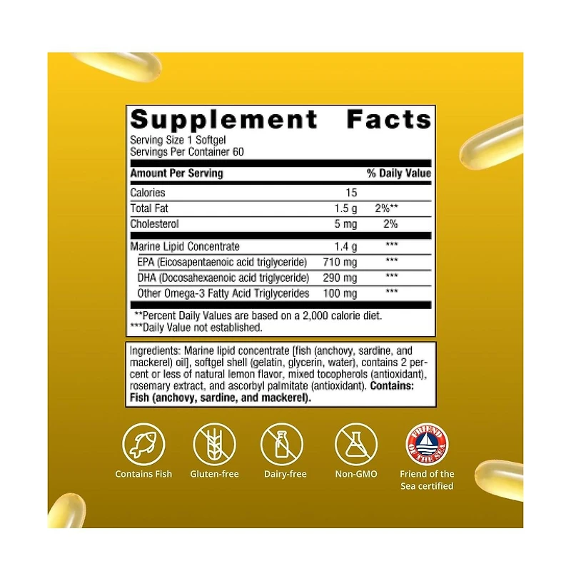 Metagenics OmegaGenics Fish Oil Epa Dha 1000 Milligram 30SG