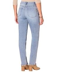 Democracy Petite High-Rise Straight-Leg Jeans